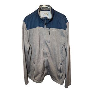 Orvis Jacket Men’s Size XL Gray Mesh Full Zip Fleece Coat Performance (Read)